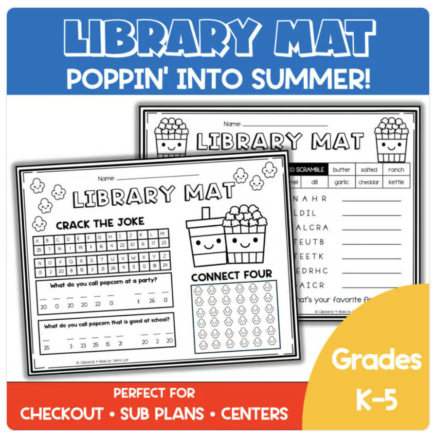 Library Mat End of Year Fun K-5